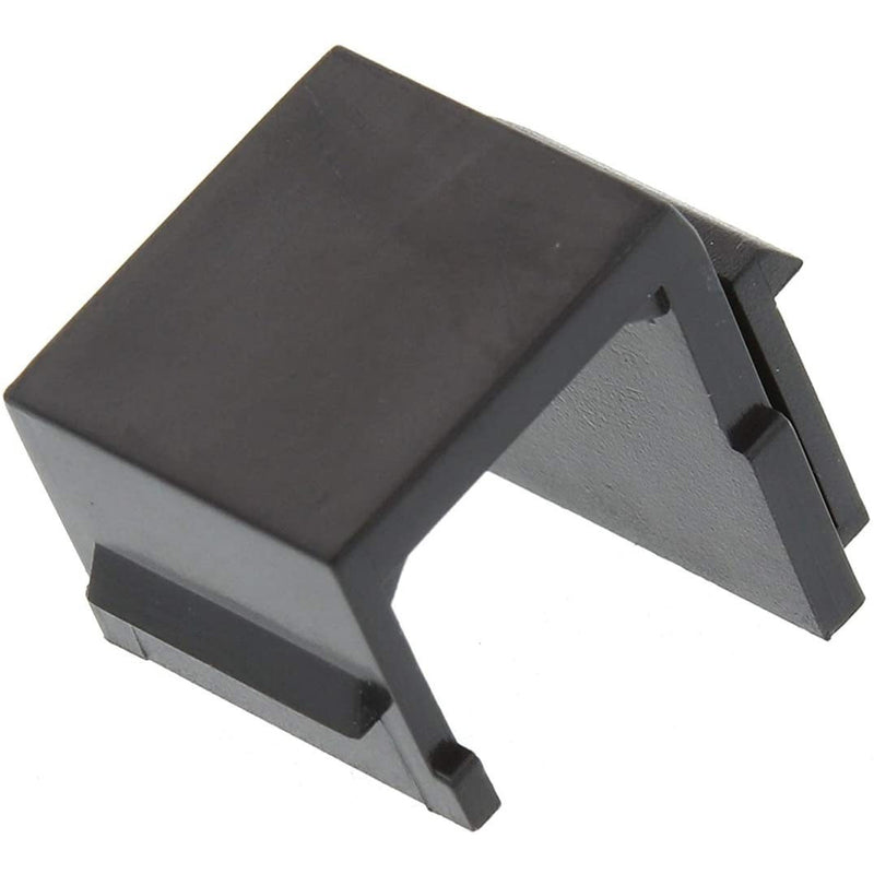 Blank Keystone Snap-In Jack - Empty Cover for Floor Boxes - Black
