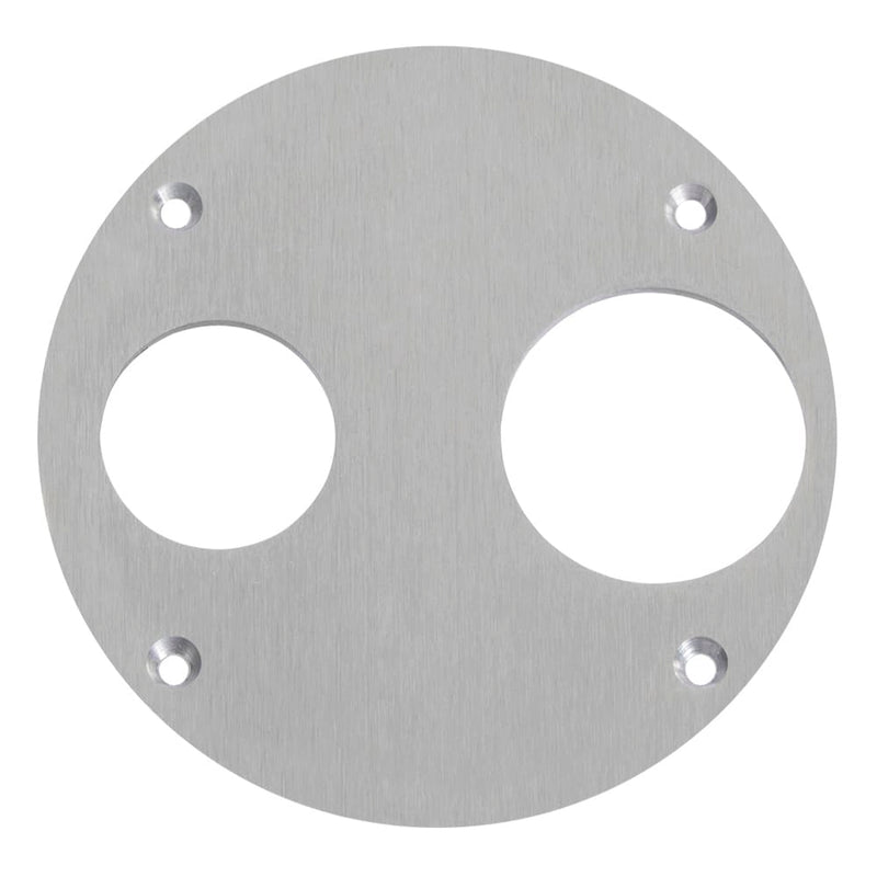 4" Round Concrete Pour Flush Floor Box, Recessed, 2 Holes - Black