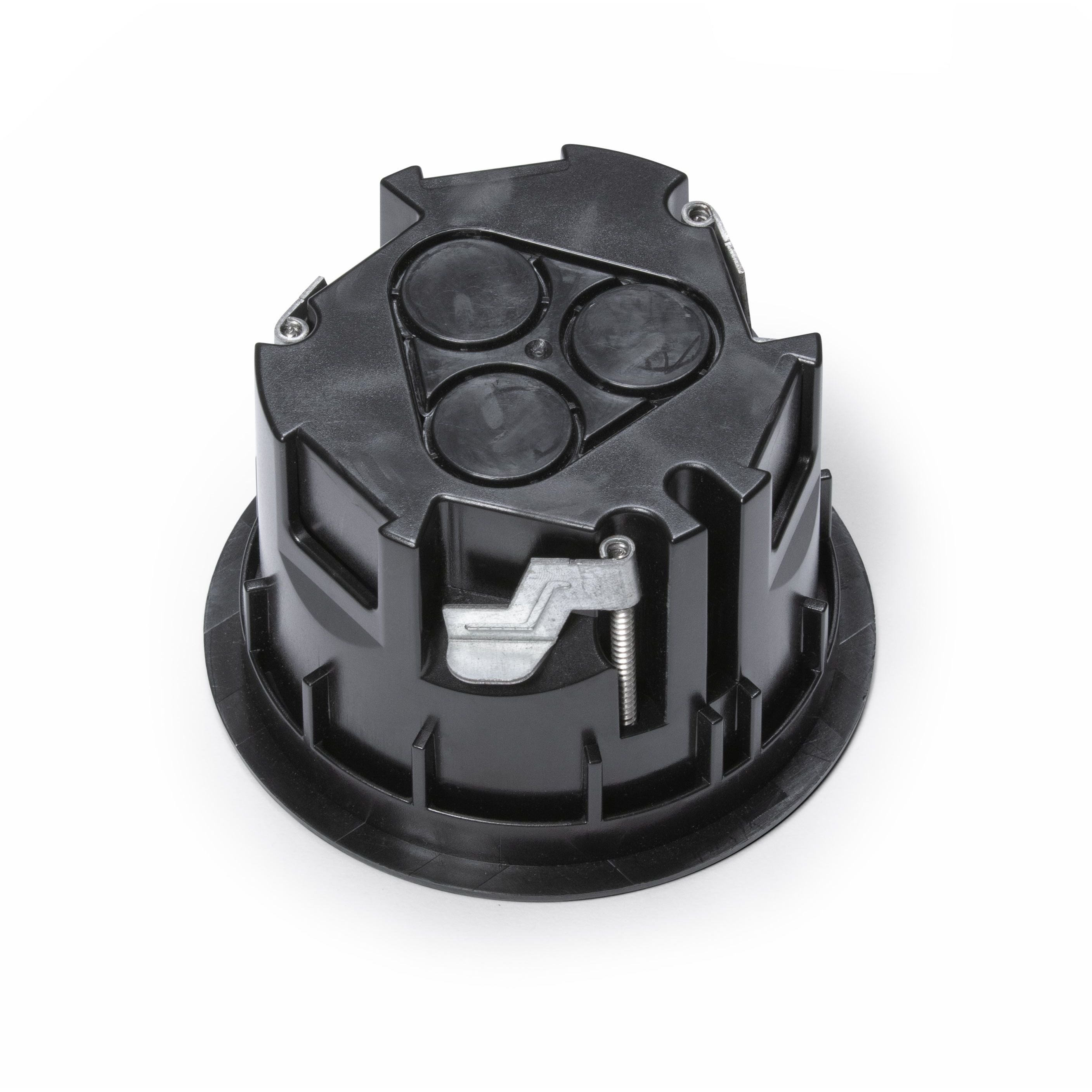 Lew Electric RB-OBDB Single Receptacle Round Floor Box, Flip Lid