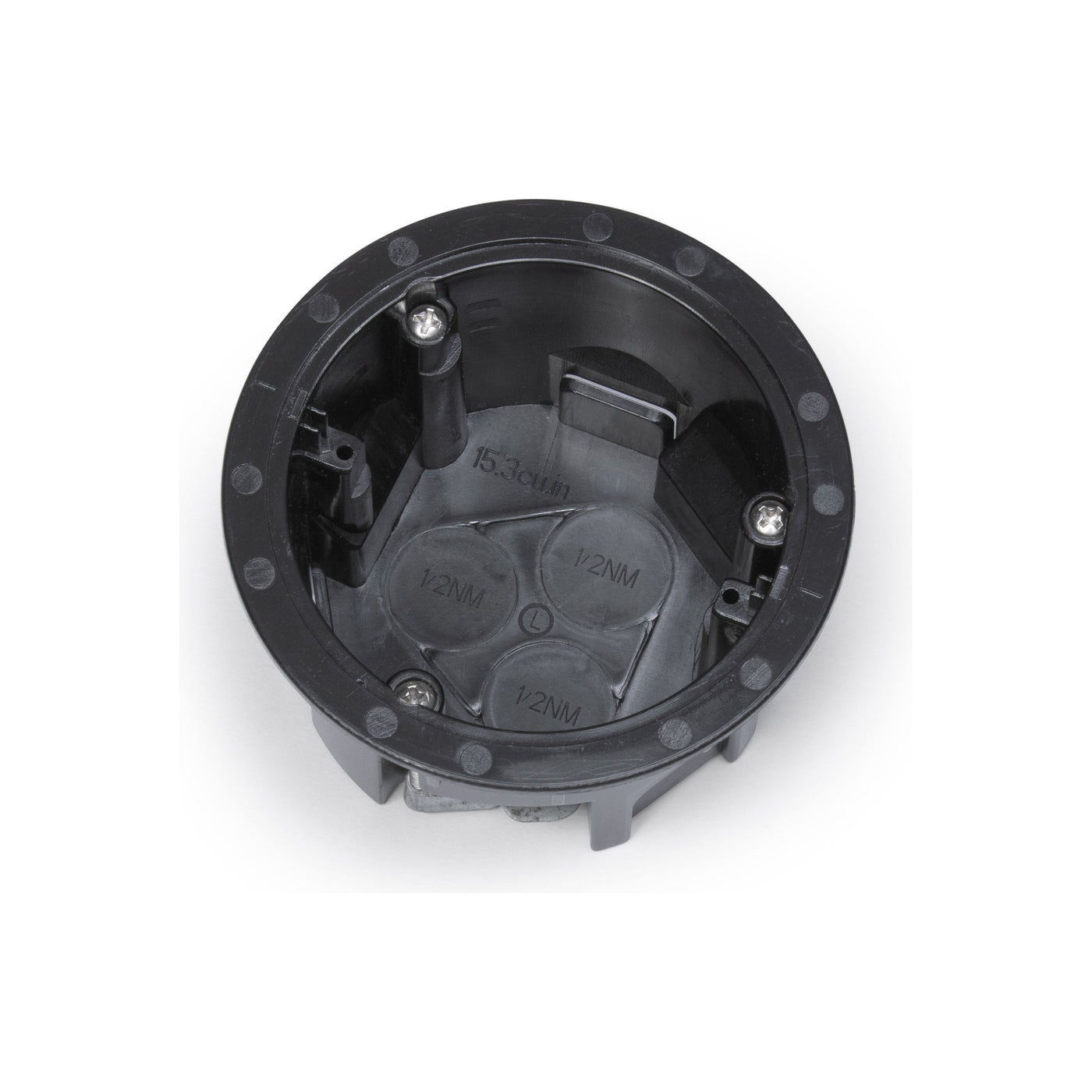 Lew RB-OBK Single Receptacle Round Floor Box, Flip Lid, Matte Black ...
