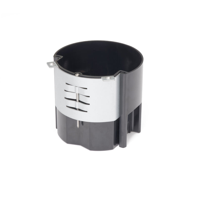 Round Floor Box For Recessed Plug, Electrical Outlet for Wood or Concrete, Brass