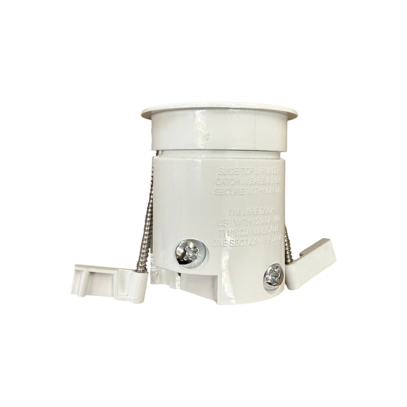 Sillites SCRW, Self Contained Receptacle Outlet, Flush Mount, White