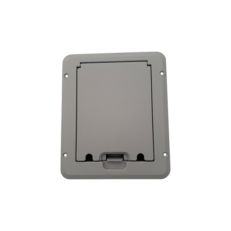 Deck Power Grommet, USB-A/C Outlet, Weatherproof Electrical Box - Gray