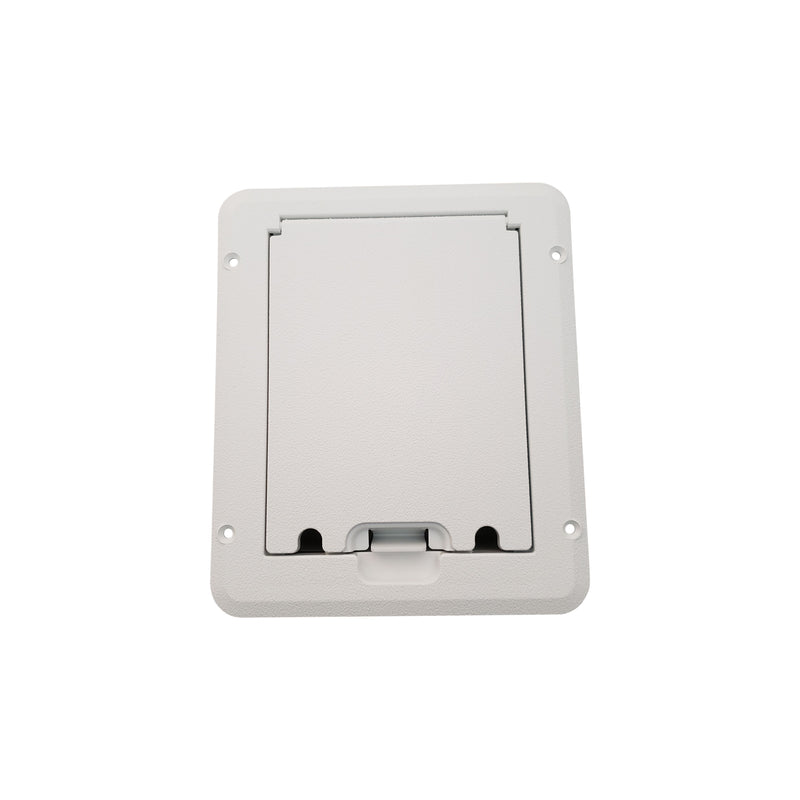 Deck Power Grommet, USB-AC Outlet, Weatherproof Electrical Box - White