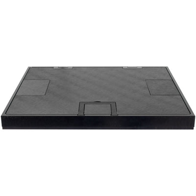FLH6-SLD-BLK-C, Hinged Cover w/ Solid Surface for FLH6 Boxes, Black