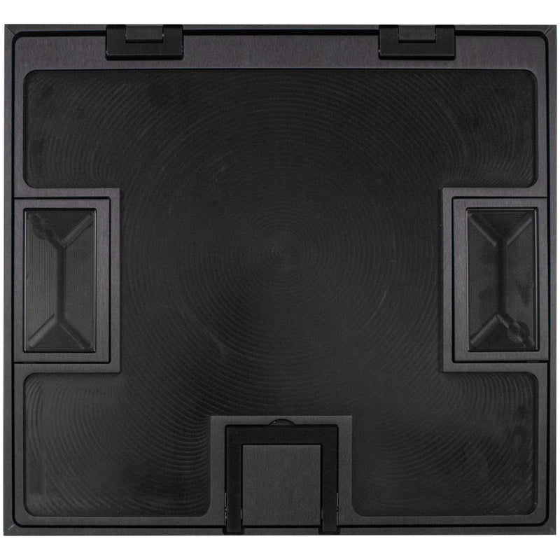 FLH6-SSQ-BLK-C, Hinged Cover w/ .19" Carpet Pocket for FLH6 Boxes, Black