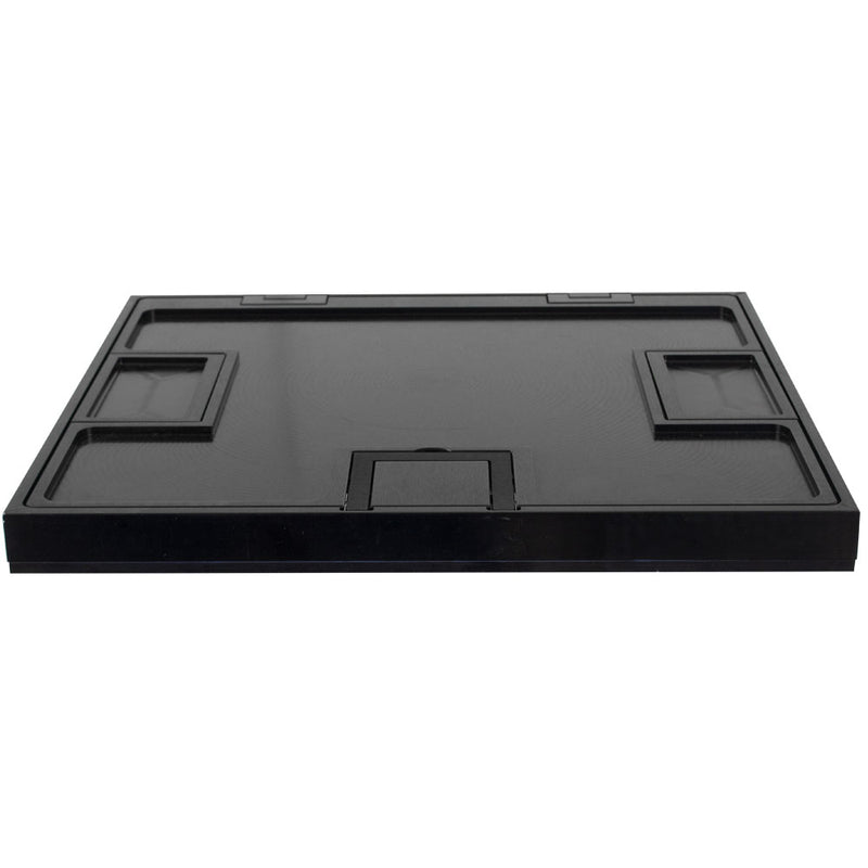 FLH6-SSQ-BLK-C, Hinged Cover w/ .19" Carpet Pocket for FLH6 Boxes, Black