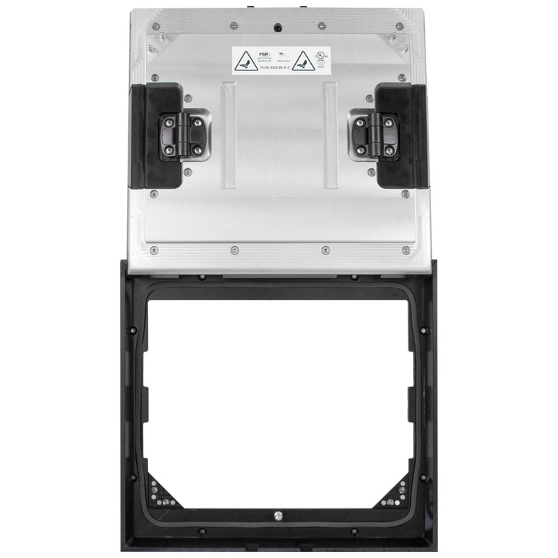 FLH6-SSQ-BLK-C, Hinged Cover w/ .19" Carpet Pocket for FLH6 Boxes, Black