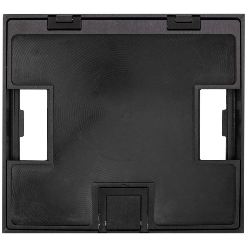 FLH6-SSQ-BLK-C, Hinged Cover w/ .19" Carpet Pocket for FLH6 Boxes, Black
