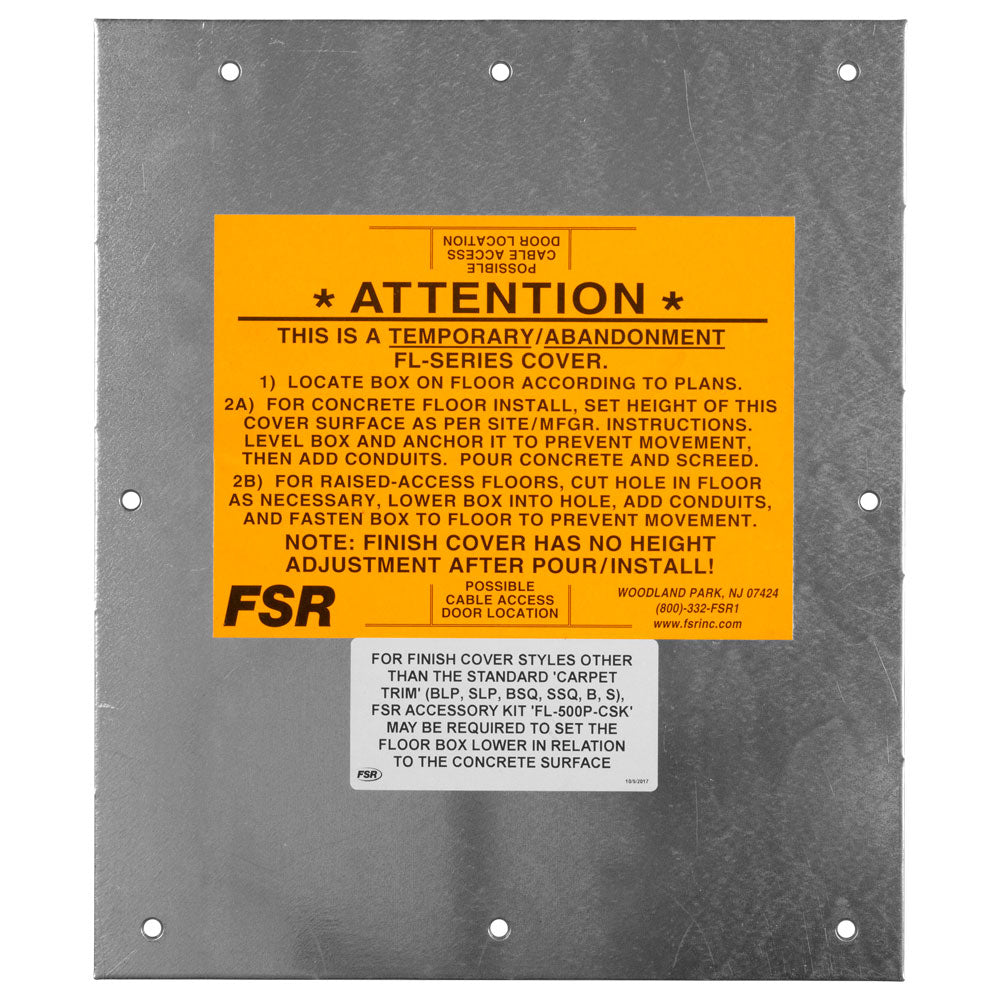 FSR FL-640P-8-B Raised Access Floor or Stage Box, 8