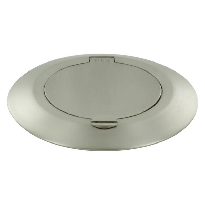 Sillites FRBN Floor Ring With Hinged Lid, Brushed Nickel, No Receptacle