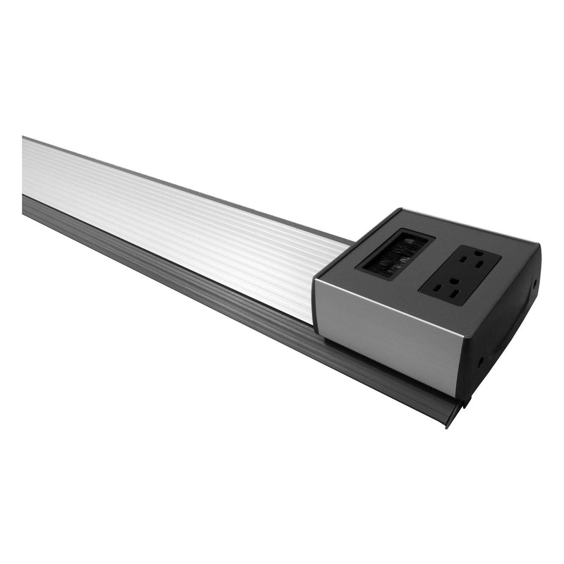 FSR SW-STK-1P1D-ALM 6' Smart-Way Floor Raceway Stick, 2 Power, 1 Data, Aluminum