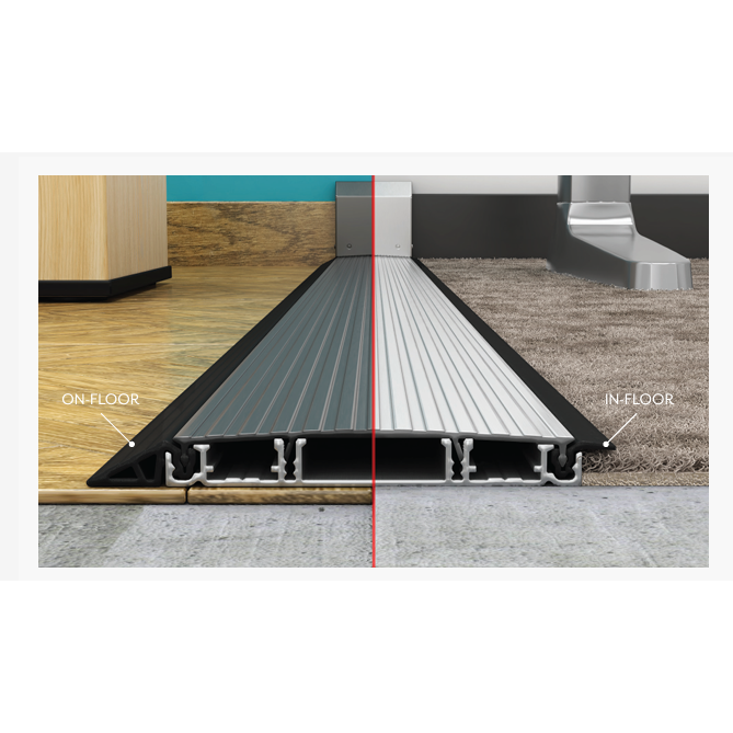 FSR SW-STK-2P-ALM 6' Smart-Way Floor Raceway Stick, 2-Gang Duplex, Aluminum