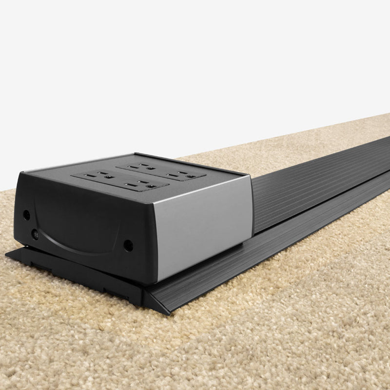 FSR SW-STK-2P-SLT 6' Smart-Way Floor Raceway Stick, 2-Gang Duplex, Slate