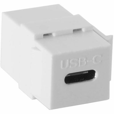 USB-C Keystone Snap-In Jack showing front view - white color