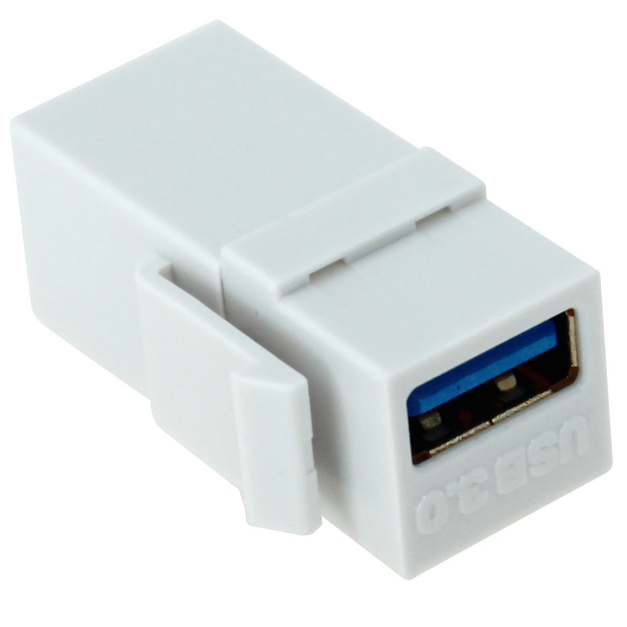 USB-A 3.0 Snap-In Pass Through Keystone Coupler, F-F - White – Floor ...