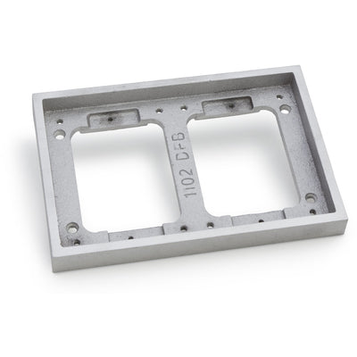 Lew Electric 1102-DBE-A 2 Gang Tile Flange for 1100 Boxes, Aluminum