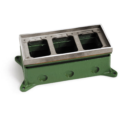 Lew Electric 1103-58-A 3 Gang Concrete Floor Box, Adjustable, Aluminum