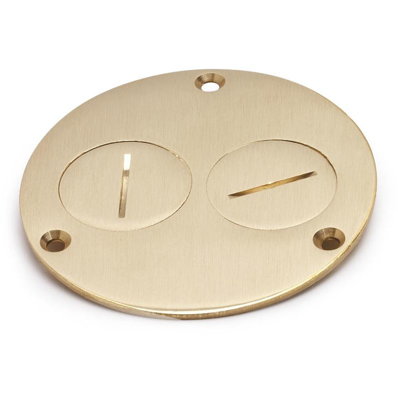 Lew Electric 523-DP Two Screw Plug Brass Cover for 32 Series Boxes