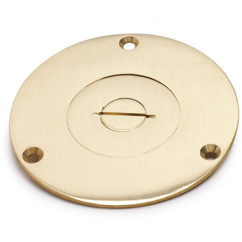 Showing Brass Floor Box Lid - Lew Electric Electrical Floor Box Lids