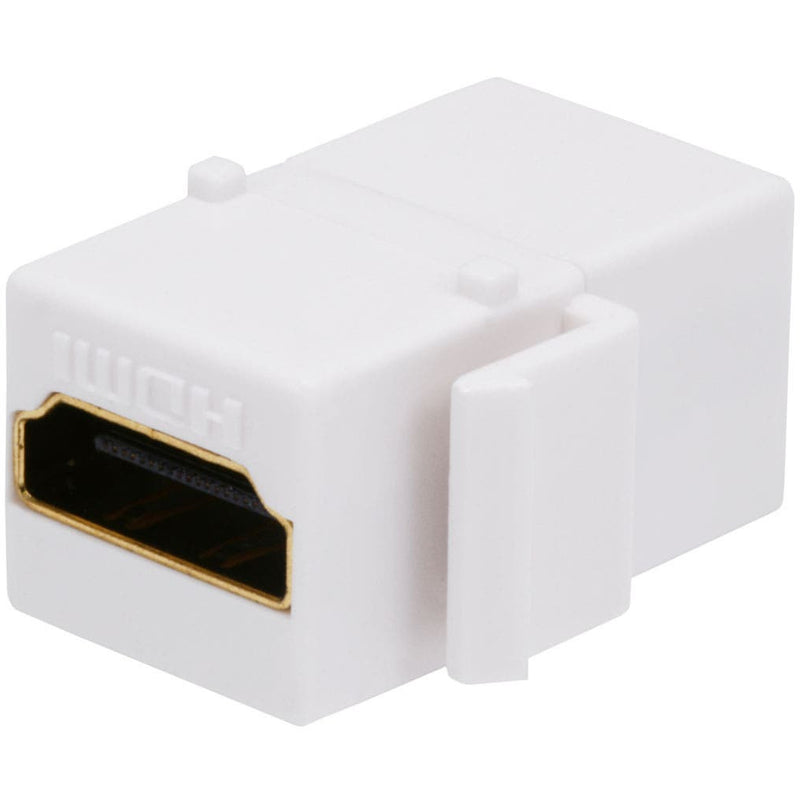 HDMI Keystone Snap-In Jack, F-F Couple - White