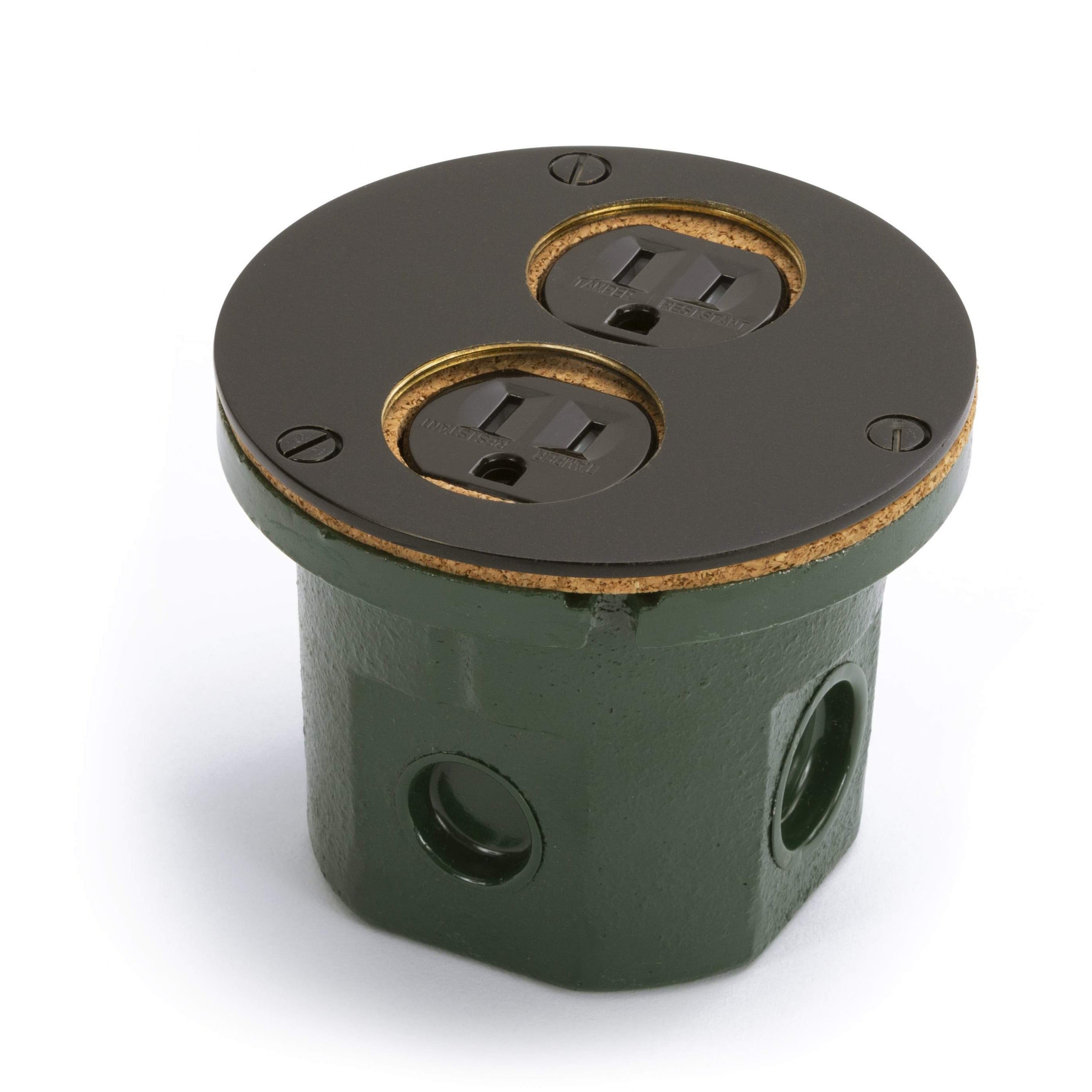 Lew Electric 812-DFB-DB Flush Floor Box, Screw Plugs - Bronze Box Outlet