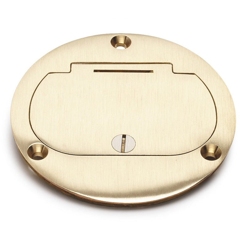 Lew Electric DFB-1-TEL Hinged Brass Cover for 32 Series AC/Data Boxes
