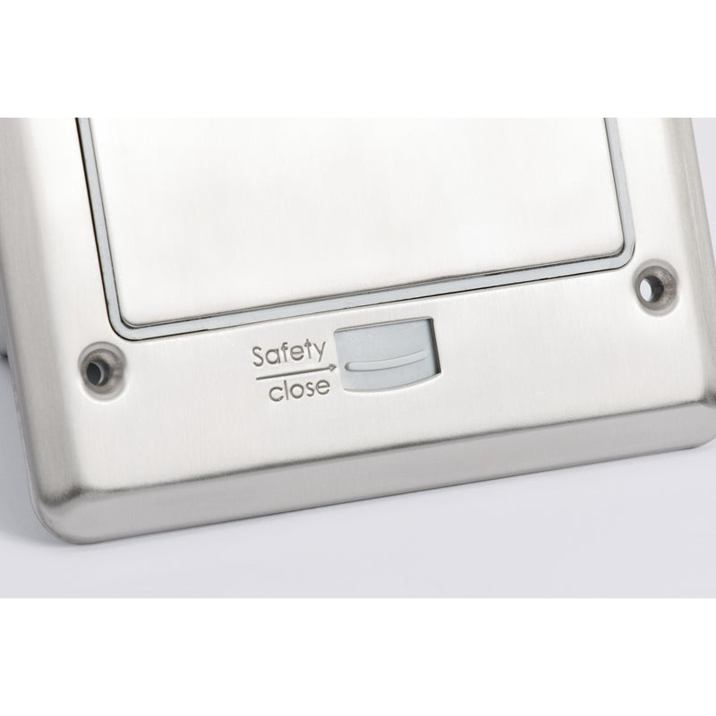 Outdoor Waterproof Popped Up Ground Box Stainless Steel 6 Empty Keystone Jacks, Push Button, Top
