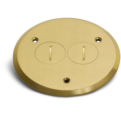 Lew Electric PBR-SPB 1 Duplex Screw Plug Round Cover for PBR-1, Brass