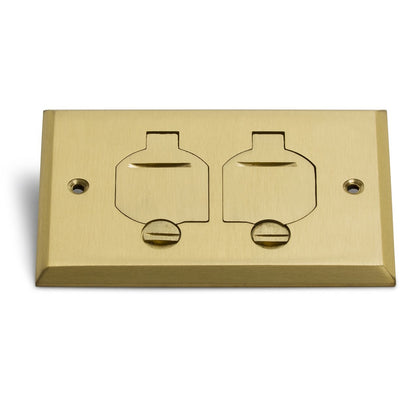 Lew Electric RRP-2-FPB 1 Duplex Flip Lid Cover for 1101-PB, Brass