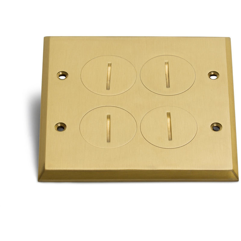 2 Duplex Screw Plug Cover for 1102-PB Floor Box - Brass