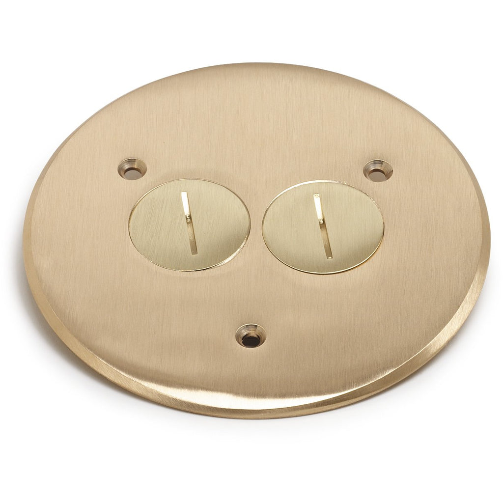 Lew Electric TCP-2 2 Screw Plug Brass Cover & Flange, 32 Series Boxes